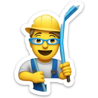 Window cleaner with water fed pole sticker