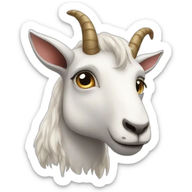 unhealthy unicorn that's actually a goat sticker