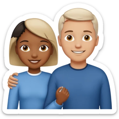 Black girl doggystyle with white man sticker