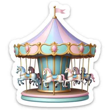 Pastel carousel  sticker