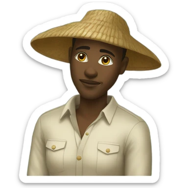 Africain dans les champs sticker