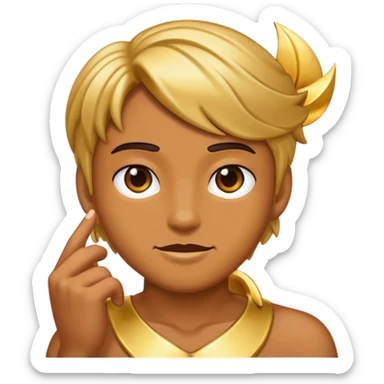 gold char:#48; sticker