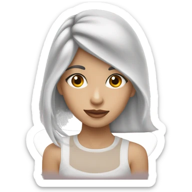 Pelirroja blanca ojos cafés niña de 14 años sticker