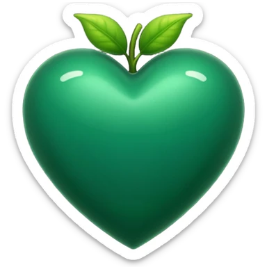 corazon verde oscuro sticker