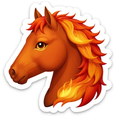 Fire horse sticker