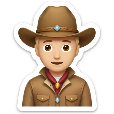 Slack emoji cowboy developer going crazy with deploy to master. Make it look like a slack emojii sticker