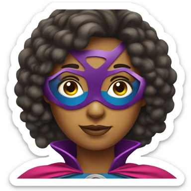 selfie of girl as superhero  sticker