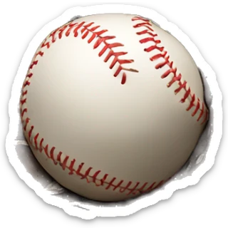 A ❤️ being caught by a baseball glove sticker