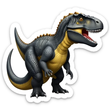 Black giganotosaurus sticker