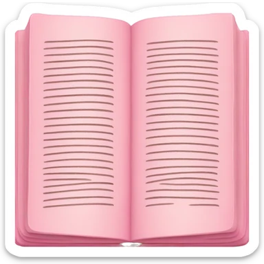 Light pink open book sticker