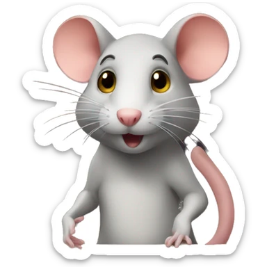 a learned rat in a library sticker