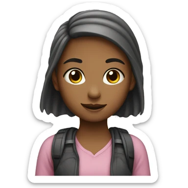 girl on a poli sticker