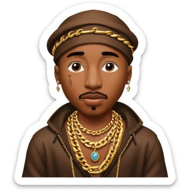 tupac qui chante sticker