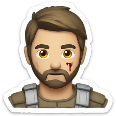 GigaChad wounded sticker