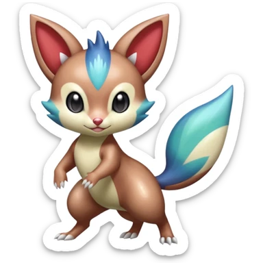 Sneasel-Furret-Meloetta-fusion sticker