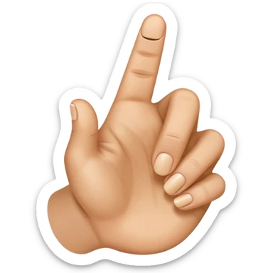 mano con pollice e indice vicini nel gesto di indicare “quanto è piccola una cosa”. l’emoji deve avere lo stile apple sticker