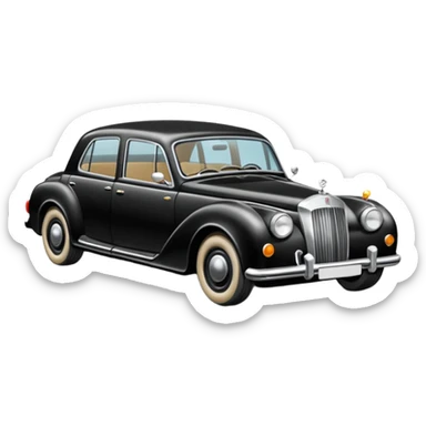 Crée-moi une voiture noire, berline, très classe La voiture  en long 2025classe S que d’un côté  sticker