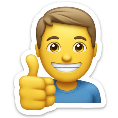 "A person holding a feedback form with a happy face emoji and a thumbs-up gesture, representing positive feedback." sticker