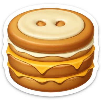 Pan redondo con azúcar arriba sticker