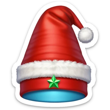 new year hat, christmas hat in telegram sticker style sticker