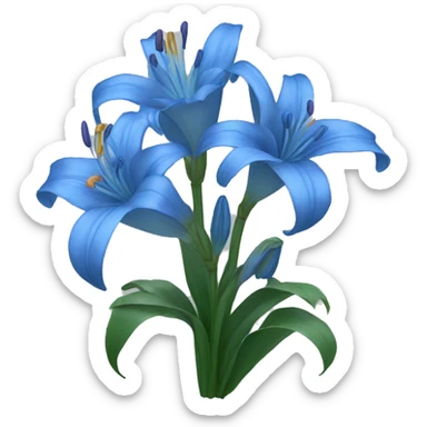 blue lilies  sticker