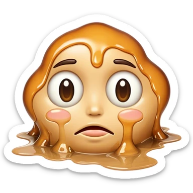 Melting Face (fully melted into a puddle) 😵‍💫🌊 sticker