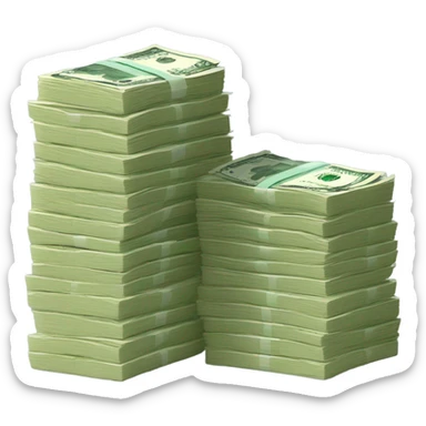 Money stacked sticker