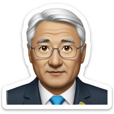 photorealistic president Kazakhstan tokaev sticker