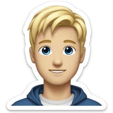 17 year old male blonde hair blue eyes sticker
