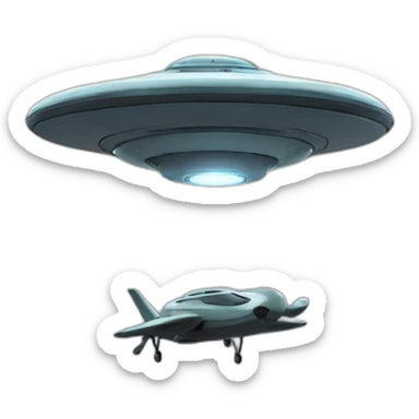 ufo lifting a maverick sticker