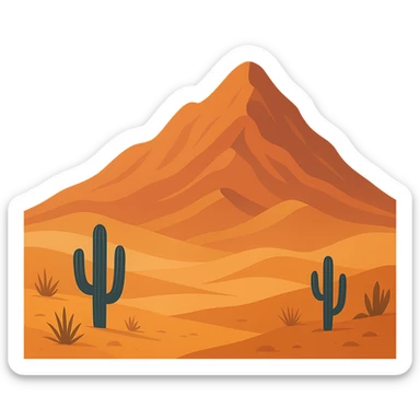 A modern desert mountain, wallpaper, modern sticker
