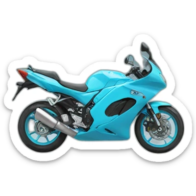 skyblue motorbike sticker