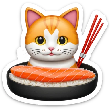 Sushi cat sticker