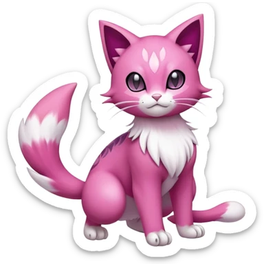 Liepard-Skitty-Delcatty-Pokémon-Fakémon-hybrid-creature (full body) sticker