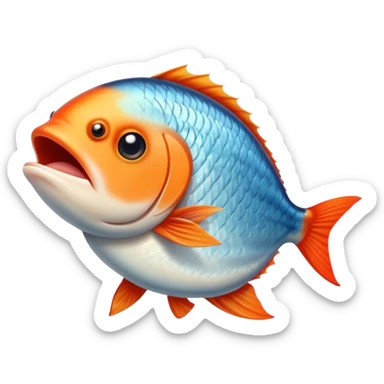 Fish flipping someone off sticker