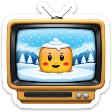 snowy TV screen in the Ring movie sticker