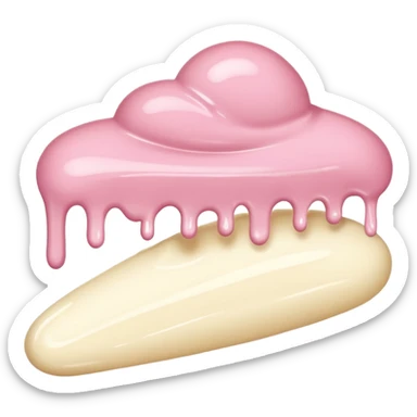 Pale pink cream swatch smear sticker