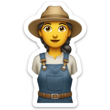 farmer female sticker