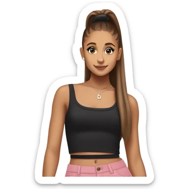 Ariana grande in a crop top sticker
