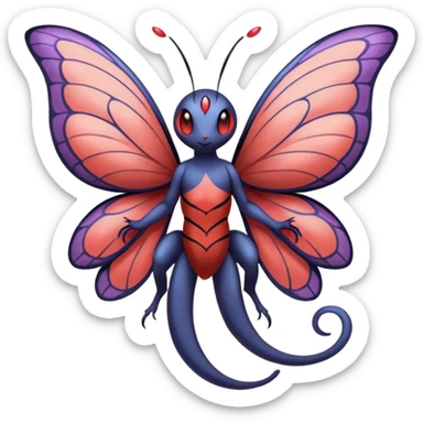 Butterfree-Yveltal-Lunala-Fakémon-hybrid-creature (full body)  sticker