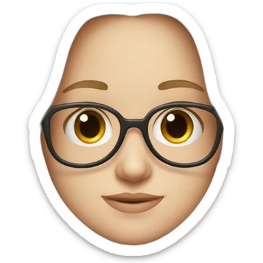 Cute white girl with long hair and googles sticker