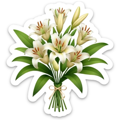 bouquet of lily flowers sticker