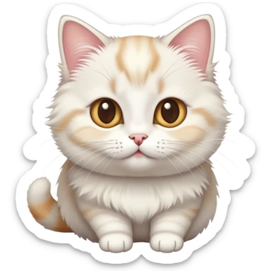 White munchkin cat  sticker