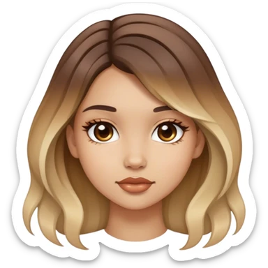 Chica con balayage  sticker