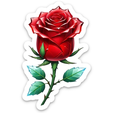 Red Rose made out of broken crystal

 sticker