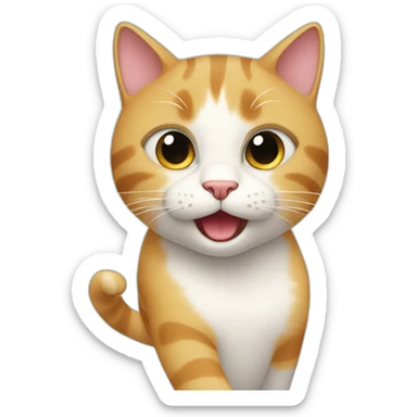Cat doing the macarena sticker