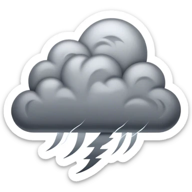 Cinematic Realistic Thunderstorm Emoji, Dark and dramatic, with swirling gray clouds illuminated by occasional flashes of lightning. The air crackles with energy as the storm builds, while heavy rain cascades down in sheets. Soft glowing outline, capturing the essence of power, intensity, and natural fury in a breathtaking thunderstorm! sticker