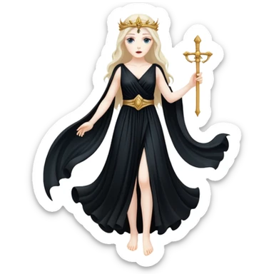 greek goddess of death sticker