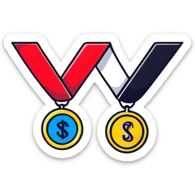 lifetime warranty badge with infinity symbol and medal ribbon sticker