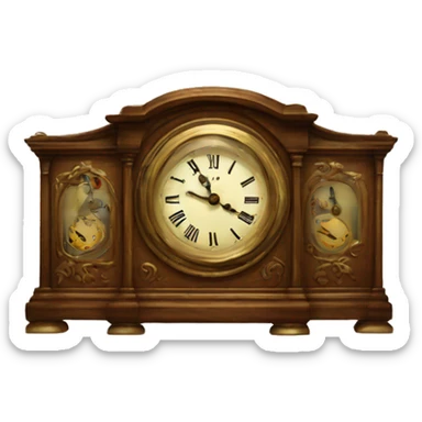 vintage clock sticker